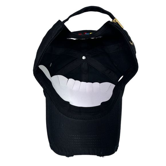 House of Commons Premium Headwear Savage Embroidered Strap Back Hat - One Size - Picture 6 of 8